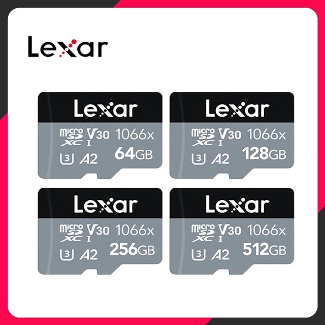 Lexar- 1066x ޸ ī 512GB 256GB 128GB 64GB SDXC Ŭ 10, ִ 160mb/ ũ SD ī A2 U3 V30 TF ī ȭ